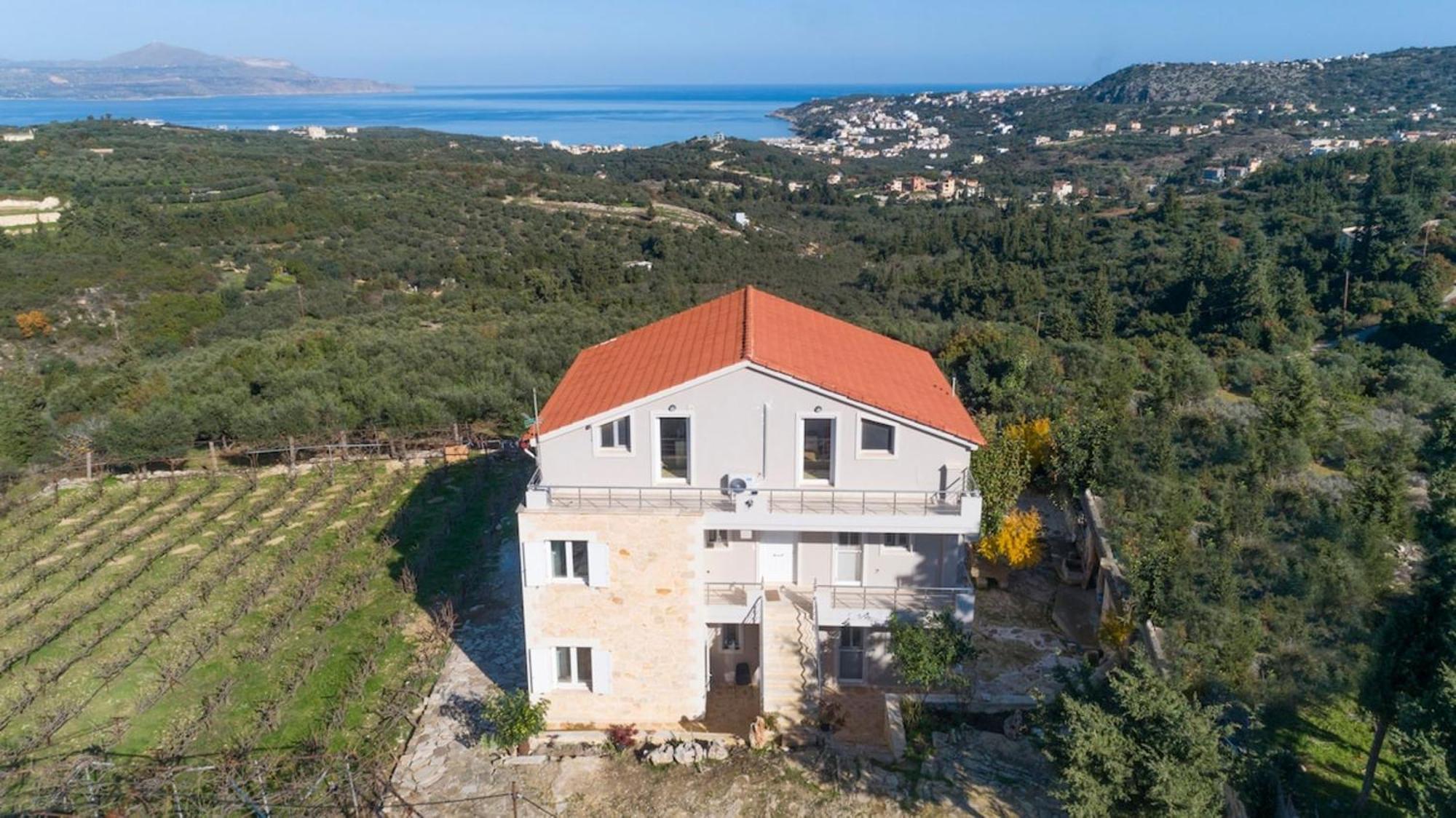 Villa Konstantinos Hilltop Vineyard Escape Almirida Eksteriør bilde